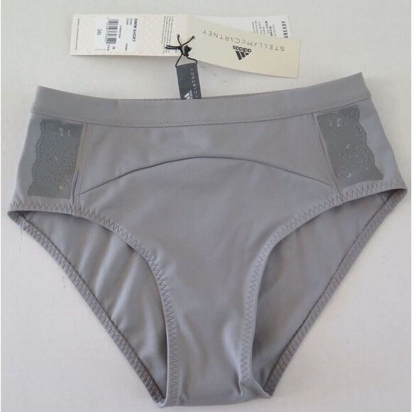 adidas x Stella McCartney FK9668 Women's Sz 36 Ice Gray Hybrid Swim Short Bikini - Picture 1 of 5